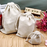 20PCS Cotton Linen Gift Bag Drawstring Pouch Makeup Party Bead Wrappling Sack