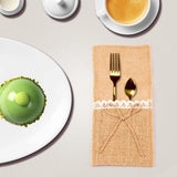 20PCS Wedding Table Silverware Holder Natural Burlap Cutlery Pockets