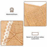 20PCS Wedding Table Silverware Holder Natural Burlap Cutlery Pockets
