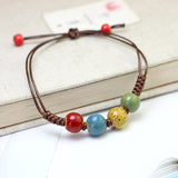 20PCS Lucky Chinese Style Square Beads Braided Bracelet for Girls