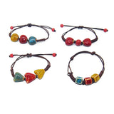 20PCS Lucky Chinese Style Square Beads Braided Bracelet for Girls