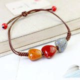 20PCS Lucky Chinese Style Square Beads Braided Bracelet for Girls