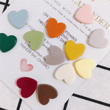 20PCS Colorful Acrylic Heart Patch for DIY Hairpin Earrings