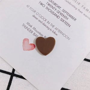 20PCS Colorful Acrylic Heart Patch for DIY Hairpin Earrings