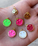 20PCS Smiling Face Pendant Charms Jewelry Findings Necklace Accessory