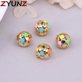 20PCS Enamel Ball Star Moon Necklace Pendant For Women Jewelry Making Charms