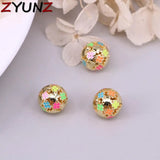 20PCS Enamel Ball Star Moon Necklace Pendant For Women Jewelry Making Charms
