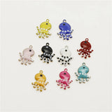 20PCS Enamelled Octopus Charms for Jewelry Making