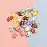 20PCS Enamelled Octopus Charms for Jewelry Making