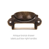 20PCS Antique Bronze Drawer Label Pull Cabinet Handle
