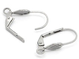 20PCS 316L Stainless Steel Earring Hooks Leverback Earwire Findings
