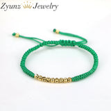 Copper Beads Rope Thread String Bracelets Women Men Jewelry