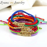 Copper Beads Rope Thread String Bracelets Women Men Jewelry