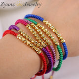 Copper Beads Rope Thread String Bracelets Women Men Jewelry