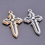 20PCS Gothic Enamel Cross Charms for Necklace Making