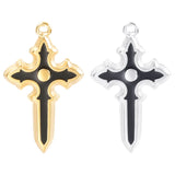 20PCS Gothic Enamel Cross Charms for Necklace Making