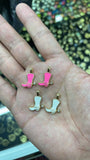 20PCS High Heel Shoes Charms Enamel Zircon Pendant for DIY Jewelry