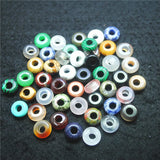 20PCS Mixed Round Charms High Nature Stone Big Hole Beads 8x10MM