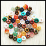 20PCS Mixed Round Charms High Nature Stone Big Hole Beads 8x10MM