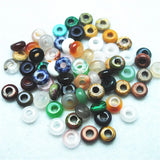 20PCS Mixed Round Charms High Nature Stone Big Hole Beads 8x10MM