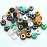 20PCS Mixed Round Charms High Nature Stone Big Hole Beads 8x10MM