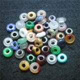 20PCS Mixed Round Charms High Nature Stone Big Hole Beads 8x10MM