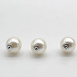 20PCS Round Shape Pearl Earring Backs 8-14mm - Jewelry Making Accessories
