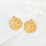 20PCs Elizabeth Charms Pendant for DIY Necklace Copper Plated
