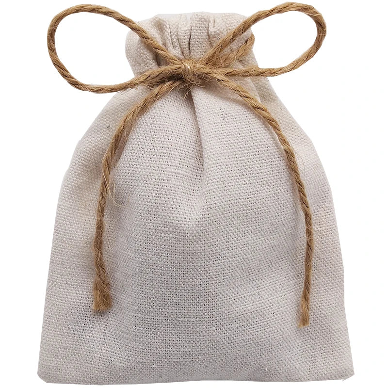 20PCS Linen Jute Bag Jewelry Pouch Gift Storage Drawstring Bags