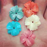 20PCS DIY Flower Shape Beads 20MM Mix Colors Clay Material