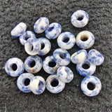 20PCS Loose Gemstone Beads Big Hole for Women's Bracelets 4X10MM Inner Hole 5MM