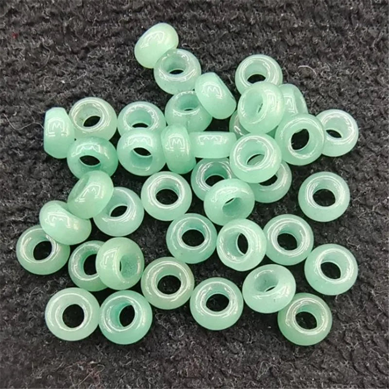 20PCS Loose Gemstone Beads Big Hole for Women's Bracelets 4X10MM Inner Hole 5MM