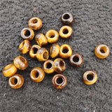 20PCS Loose Gemstone Beads Big Hole for Women's Bracelets 4X10MM Inner Hole 5MM