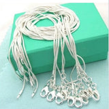 20PCS 925 Silver 1.2mm Snake Chain 35CM DIY Jewelry