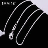 20PCS 925 Silver 1.2mm Snake Chain 35CM DIY Jewelry