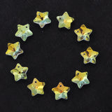 20PCS Crystal Glass Star Pendants for DIY Jewelry Making