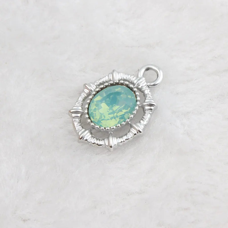 20PCS Ellipse Alloy Charms For Bracelet Necklace Pendant