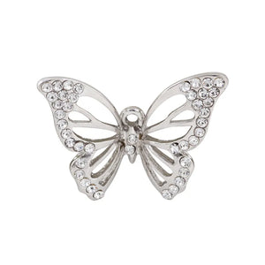 20PCS/Lot Golden Crystal Alloy Butterfly Dangle Charms Pendant 29*21mm