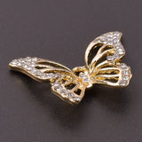 20PCS/Lot Golden Crystal Alloy Butterfly Dangle Charms Pendant 29*21mm