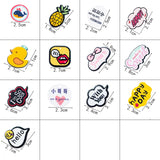 20PCS Duck Heart Acrylic Charms Keychain DIY Jewelry Making
