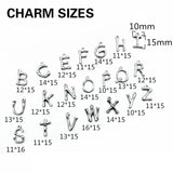 20PCS Vintage Stainless Steel Letter Charm Pendant DIY Jewelry Making