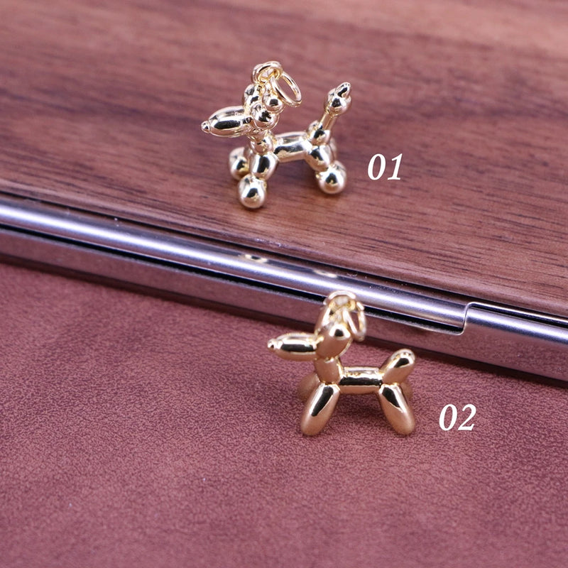 20PCS Metal Balloon Dog Charms DIY Jewelry Making Findings