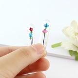20PCS Mini Metal Rose Glass Bottle Charm DIY Jewelry Finding