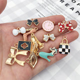 20PCS Mixed Shoe Mouth Earrings Dangles Enamel Charms For Jewelry Making