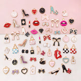 20PCS Mixed Shoe Mouth Earrings Dangles Enamel Charms For Jewelry Making