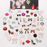 20PCS Mixed Shoe Mouth Earrings Dangles Enamel Charms For Jewelry Making