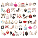 20PCS Mixed Shoe Mouth Earrings Dangles Enamel Charms For Jewelry Making