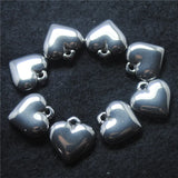 20PCS 316 Stainless Steel Heart Shape Pendants 16MM DIY Jewelry Accessories
