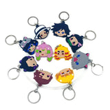 20PCS PVC Anime Figure Keychain Fans Souvenir Cartoon Kid Toy Birthday Gift