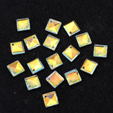20PCS Glass Crystal Heart Beads Rainbow Charms